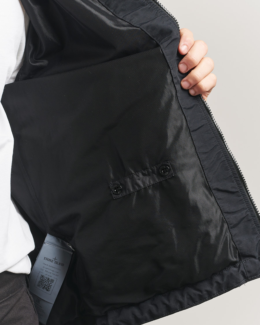 Men | Coats & Jackets | Stone Island | Crinkle Reps Padded Hood Jacket Black