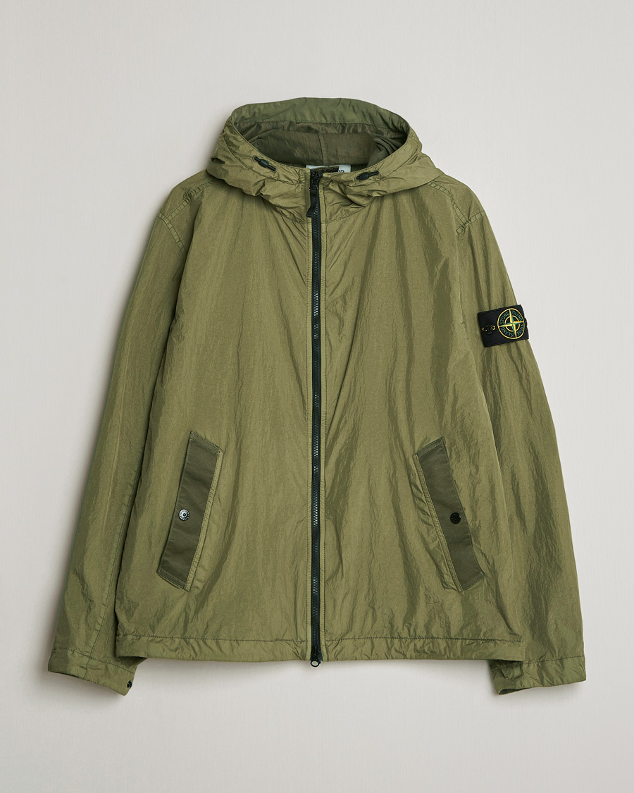 Men | Coats & Jackets | Stone Island | Crinkle Reps Padded Hood Jacket Military Green
