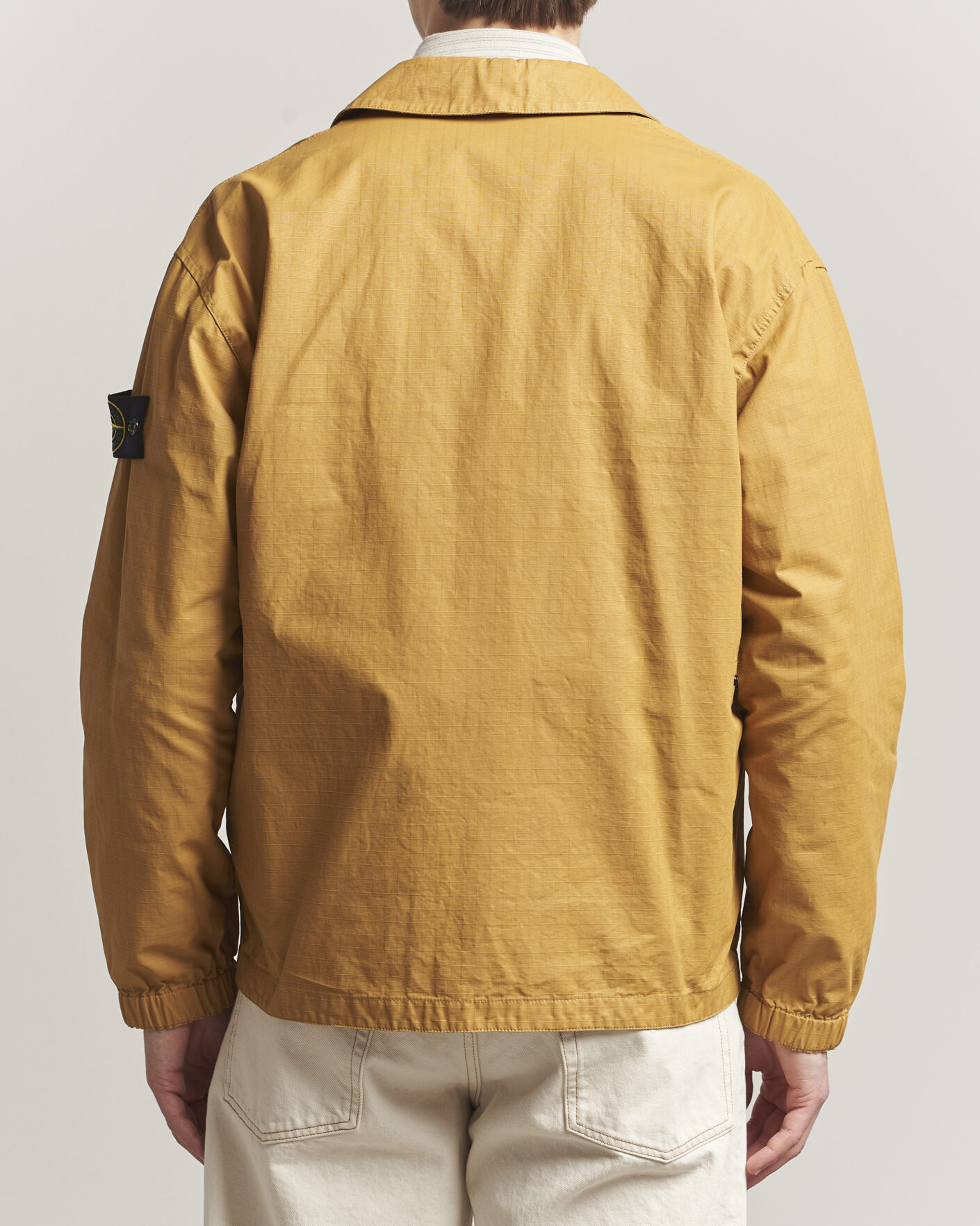 Men | Coats & Jackets | Stone Island | Double Coated Cotton Ripstop Overshirt Mustard