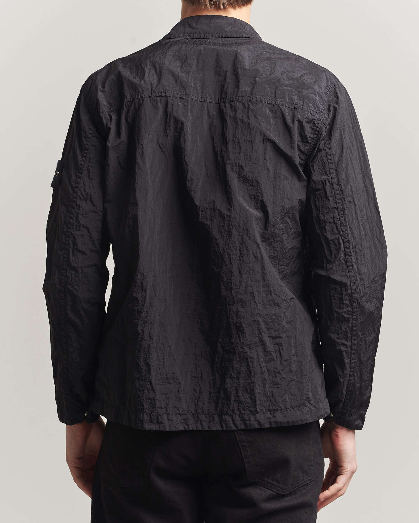 Men | Shirts | Stone Island | Nylon Metal Zip Overshirt Black