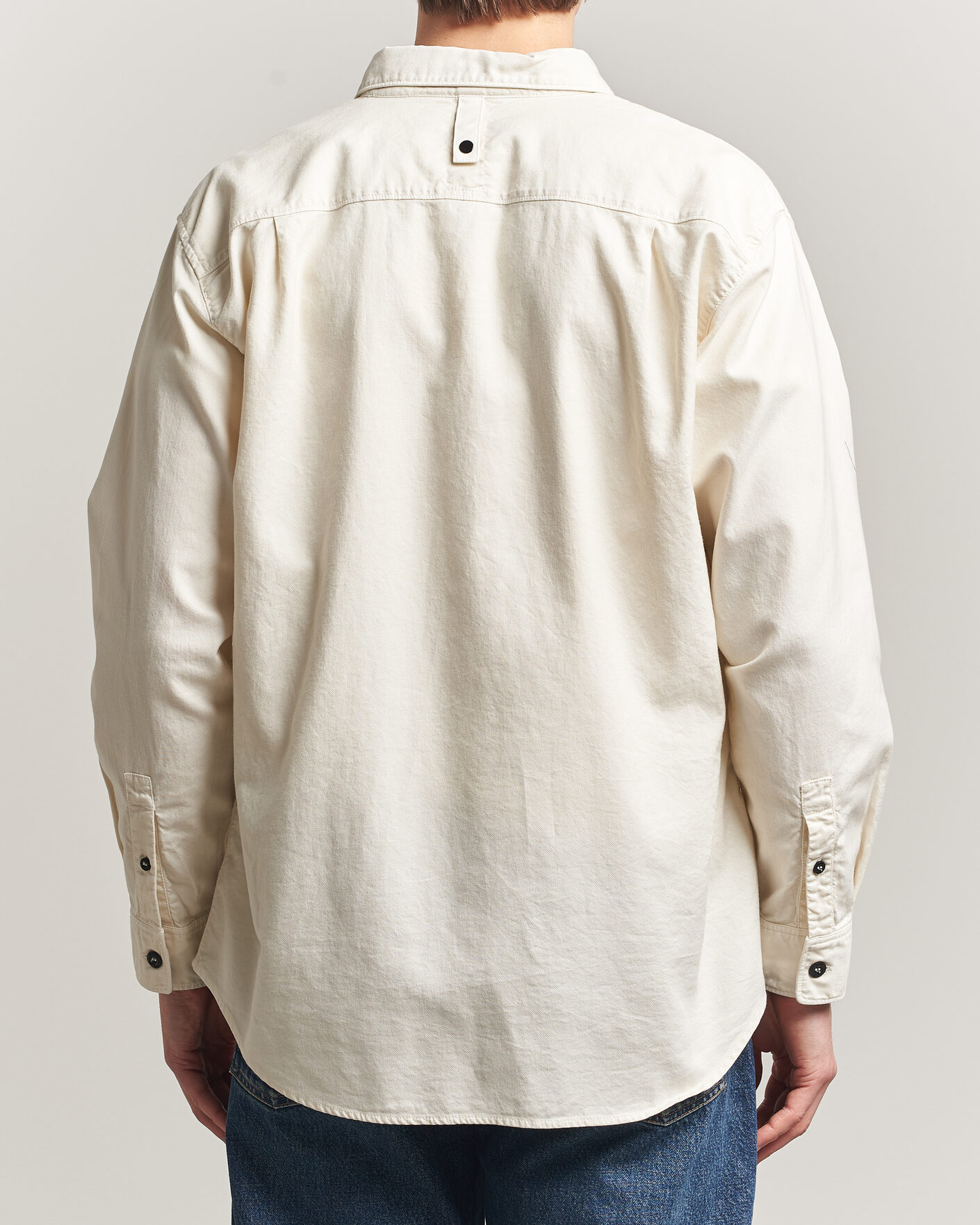 Men | Shirts | Stone Island | Organic Cotton Oxford Shirt Ivory