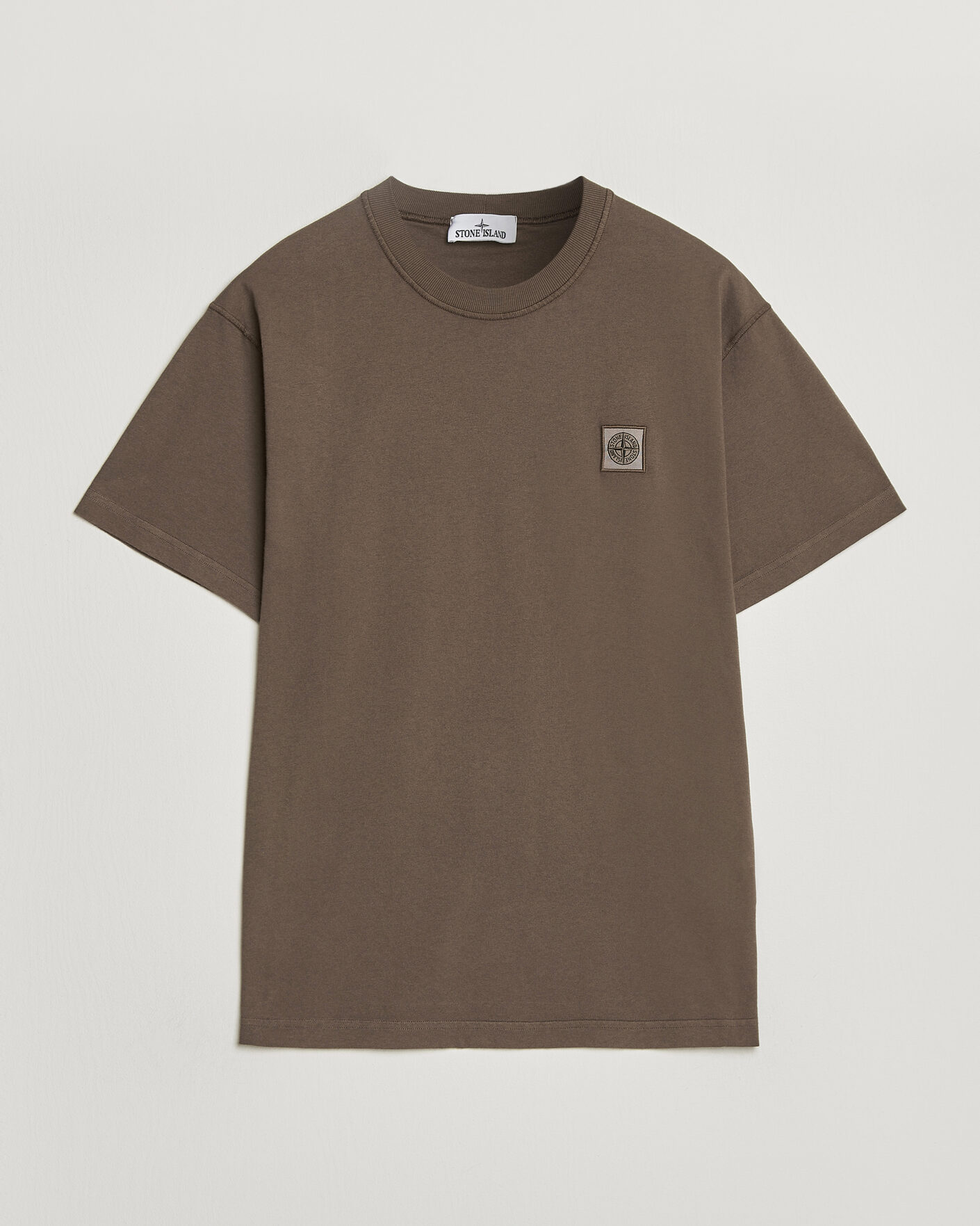 Men | T-Shirts | Stone Island | Organic Cotton Fissato Effect T-Shirt Umber