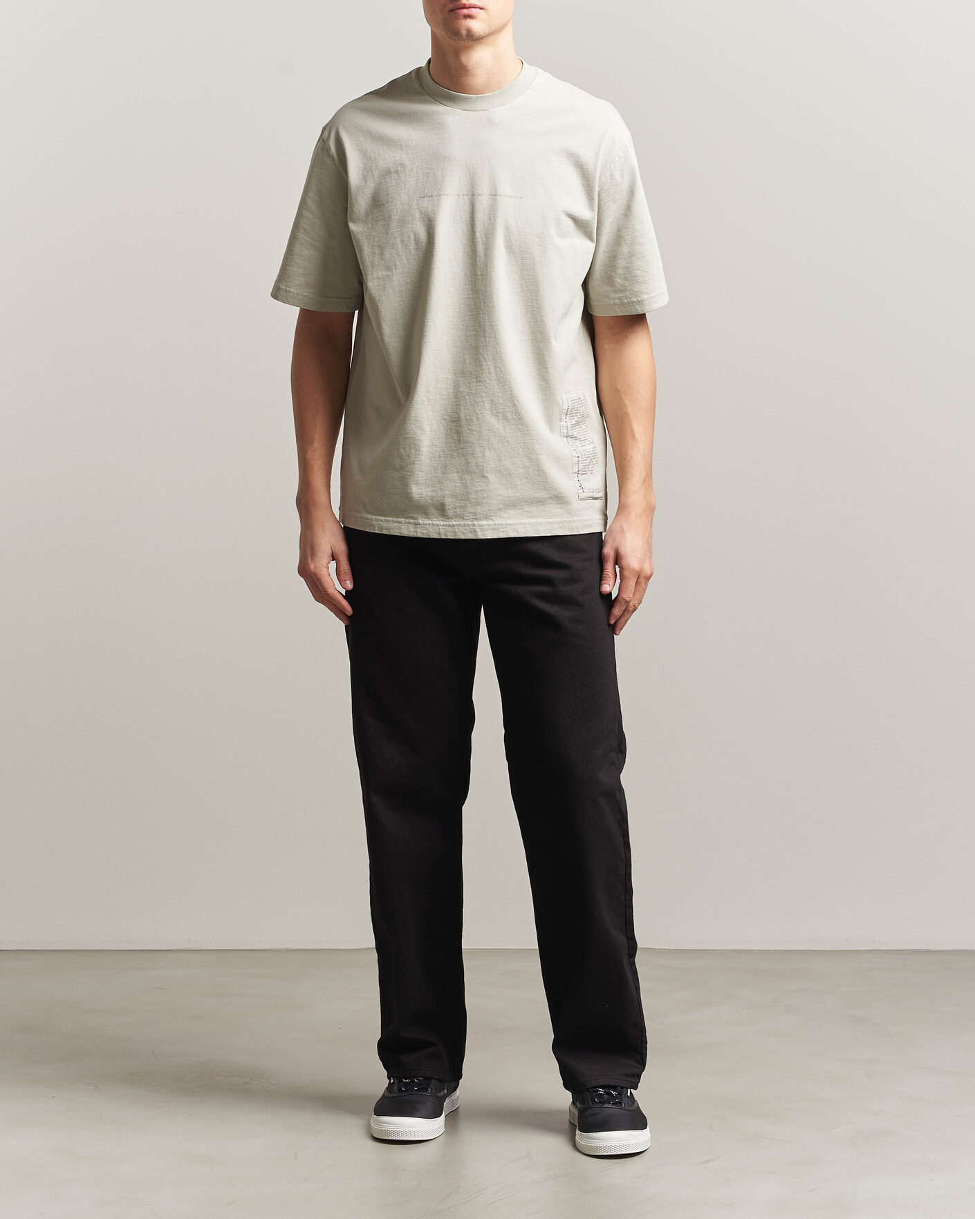 Men | T-Shirts | Stone Island | Combed Cotton Jersey Printed T-Shirt Pearl Grey