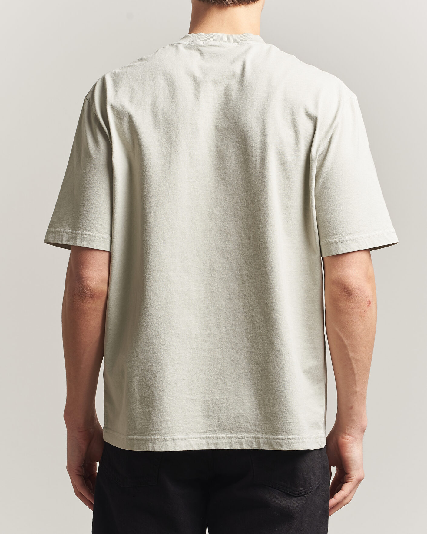 Men | T-Shirts | Stone Island | Combed Cotton Jersey Printed T-Shirt Pearl Grey