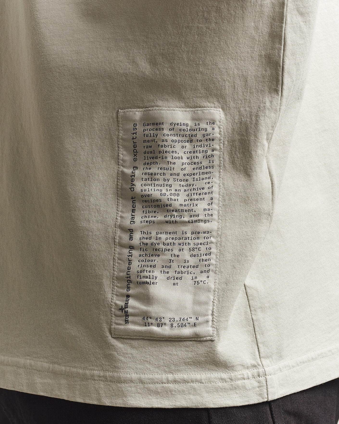 Men | T-Shirts | Stone Island | Combed Cotton Jersey Printed T-Shirt Pearl Grey