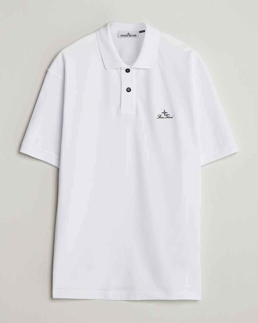 Men | Polo Shirts | Stone Island | Organic Cotton Pique White