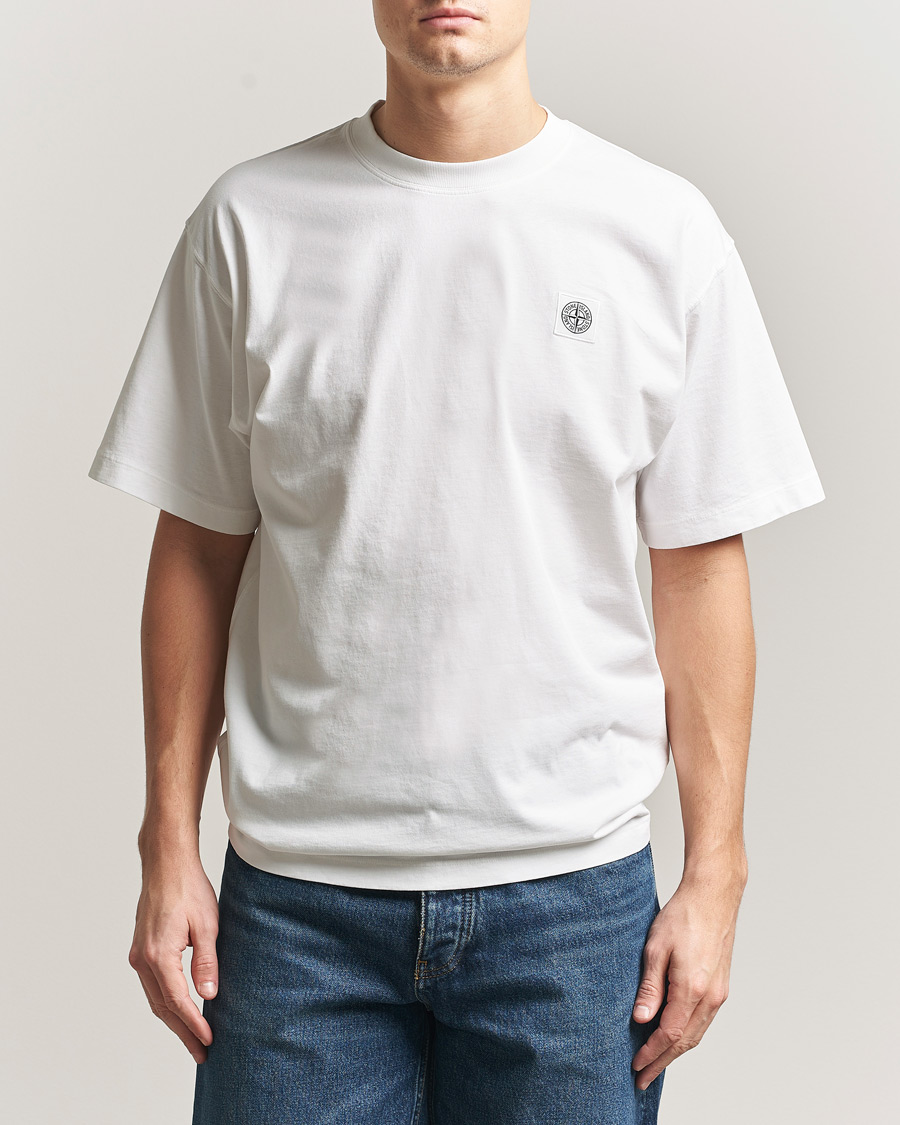 Men | T-Shirts | Stone Island | Combed Organic Cotton T-Shirt White