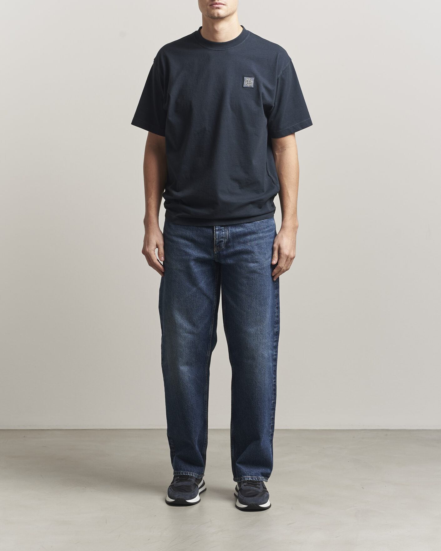 Men | T-Shirts | Stone Island | Combed Organic Cotton T-Shirt Navy