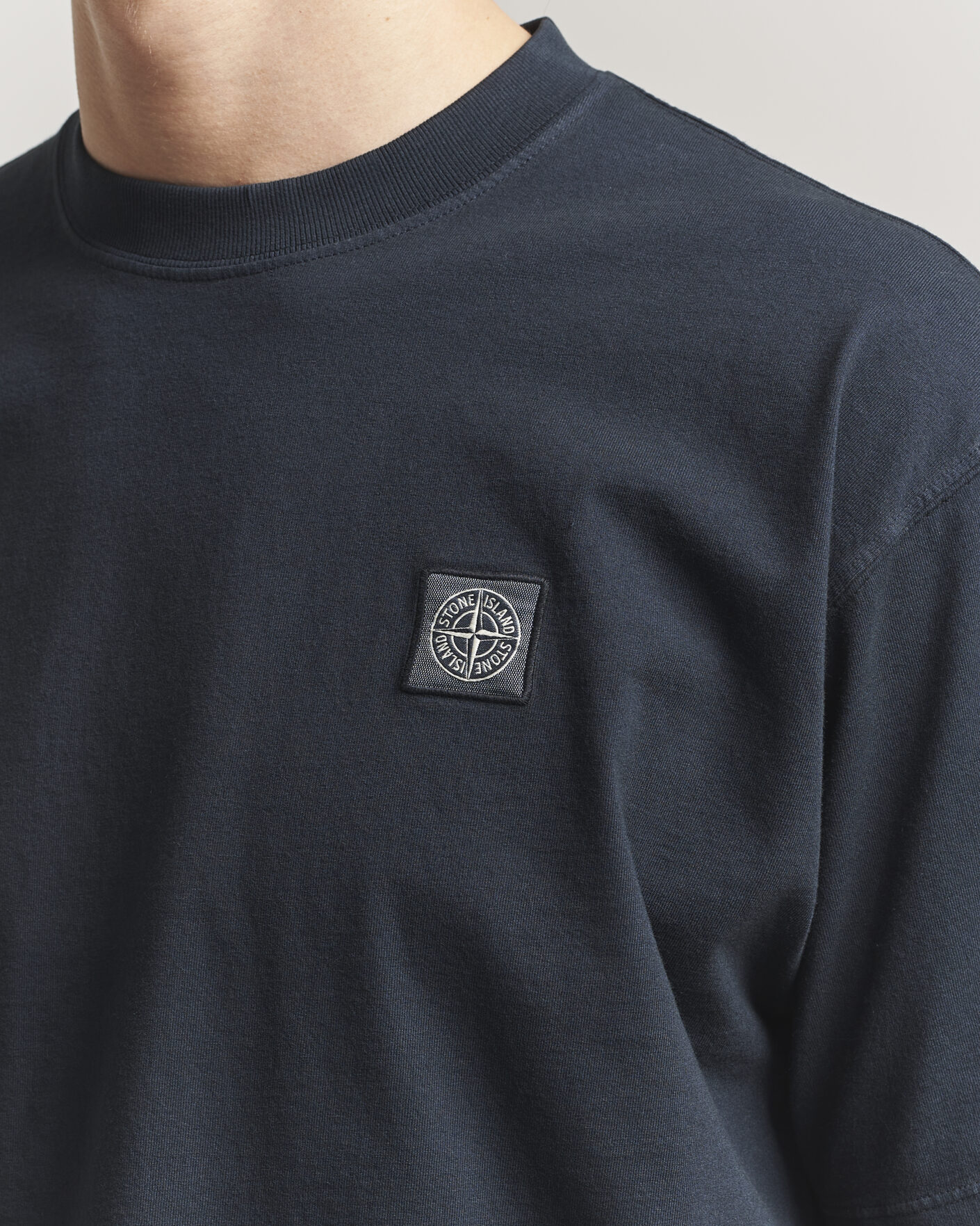 Men | T-Shirts | Stone Island | Combed Organic Cotton T-Shirt Navy