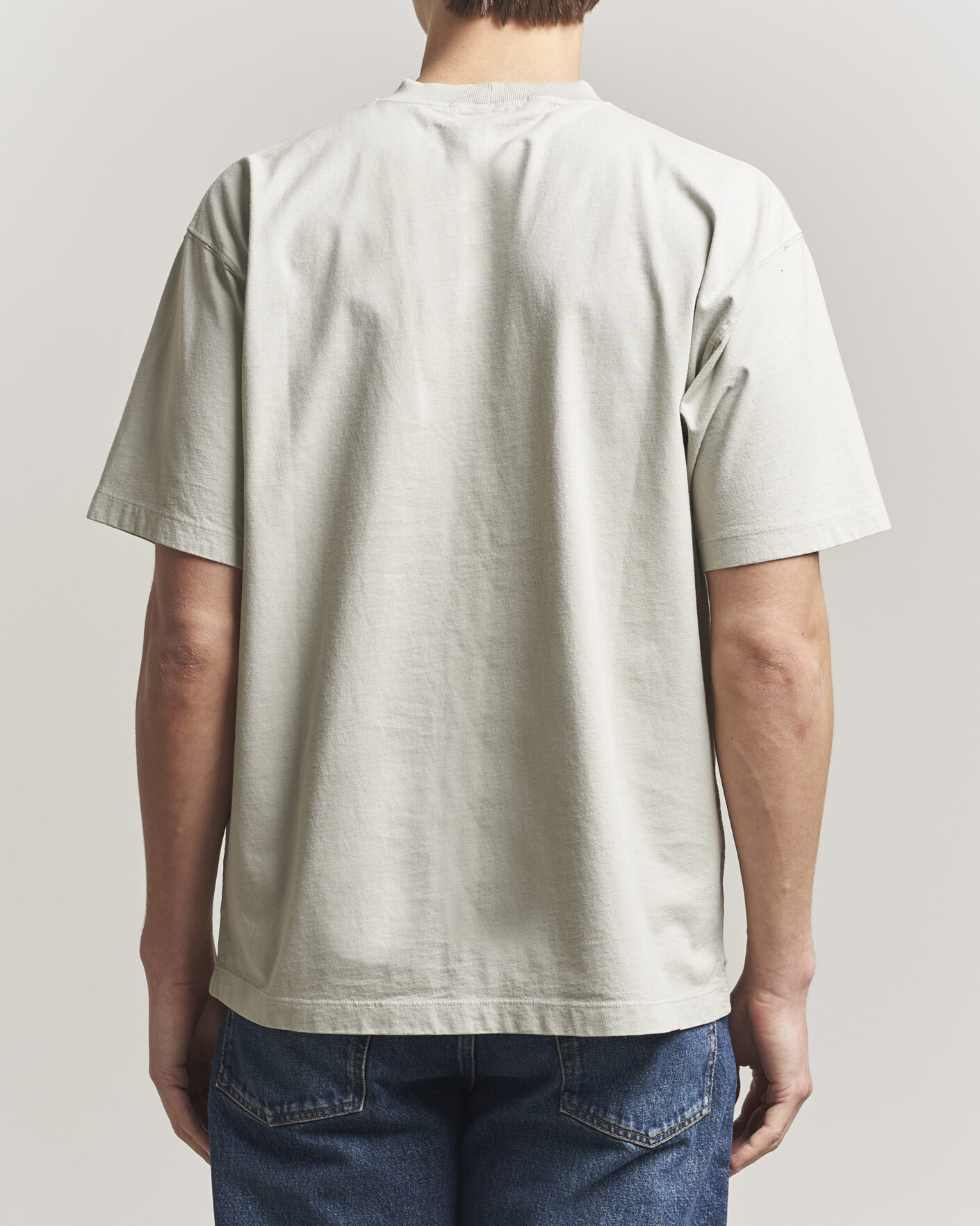 Men | T-Shirts | Stone Island | Combed Organic Cotton T-Shirt Pearl Grey