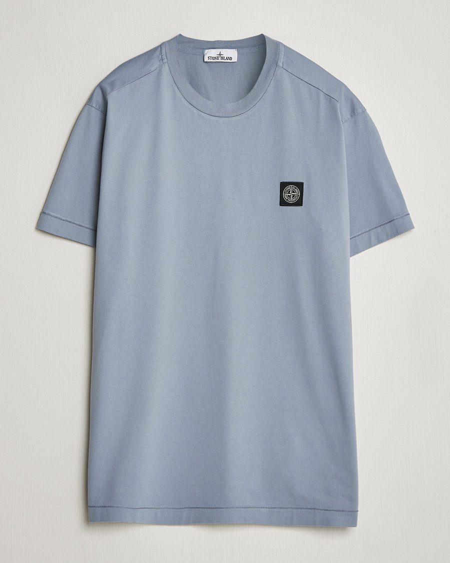 Men | T-Shirts | Stone Island | Garment Dyed Cotton Jersey T-Shirt Dark Blue