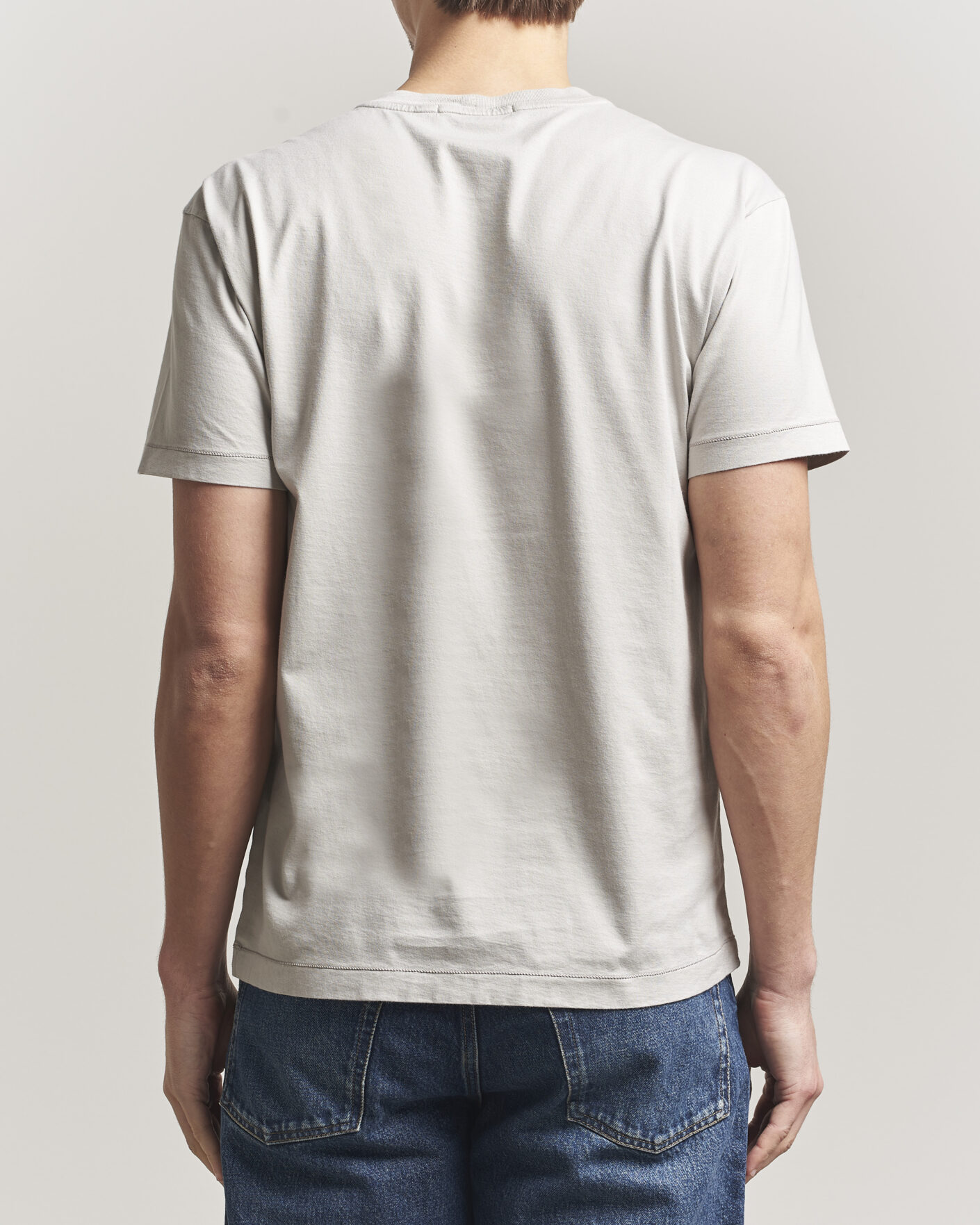 Men | T-Shirts | Stone Island | Garment Dyed Cotton Jersey T-Shirt Pearl Grey