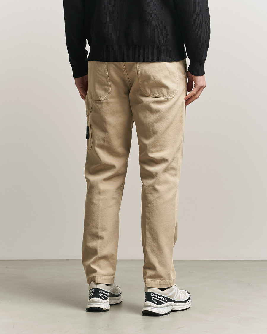 Men | Trousers | Stone Island | Organic Panama Cotton Trousers Desert