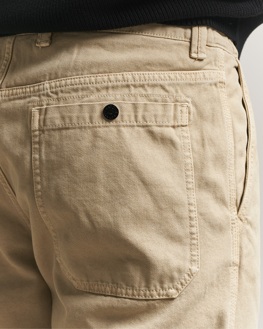Men | Trousers | Stone Island | Organic Panama Cotton Trousers Desert