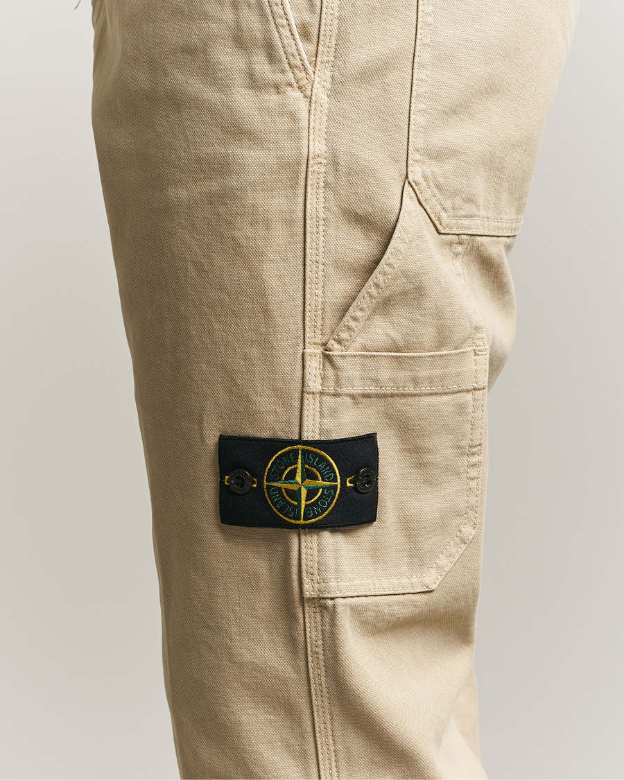 Stone Island Organic Panama Cotton Trousers Desert at CareOfCarl.com