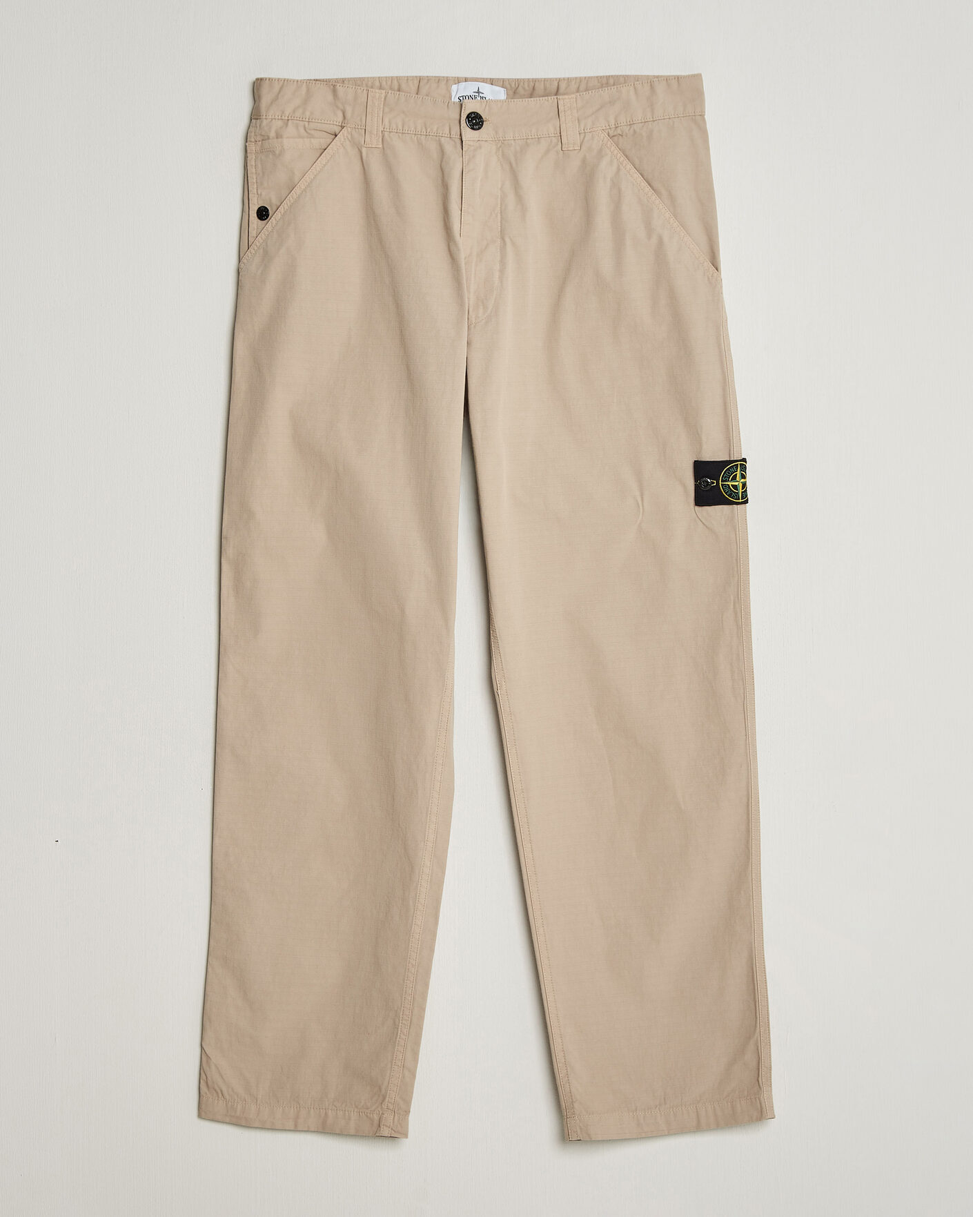 Men | Trousers | Stone Island | Cotton Ripstop Trousers Desert