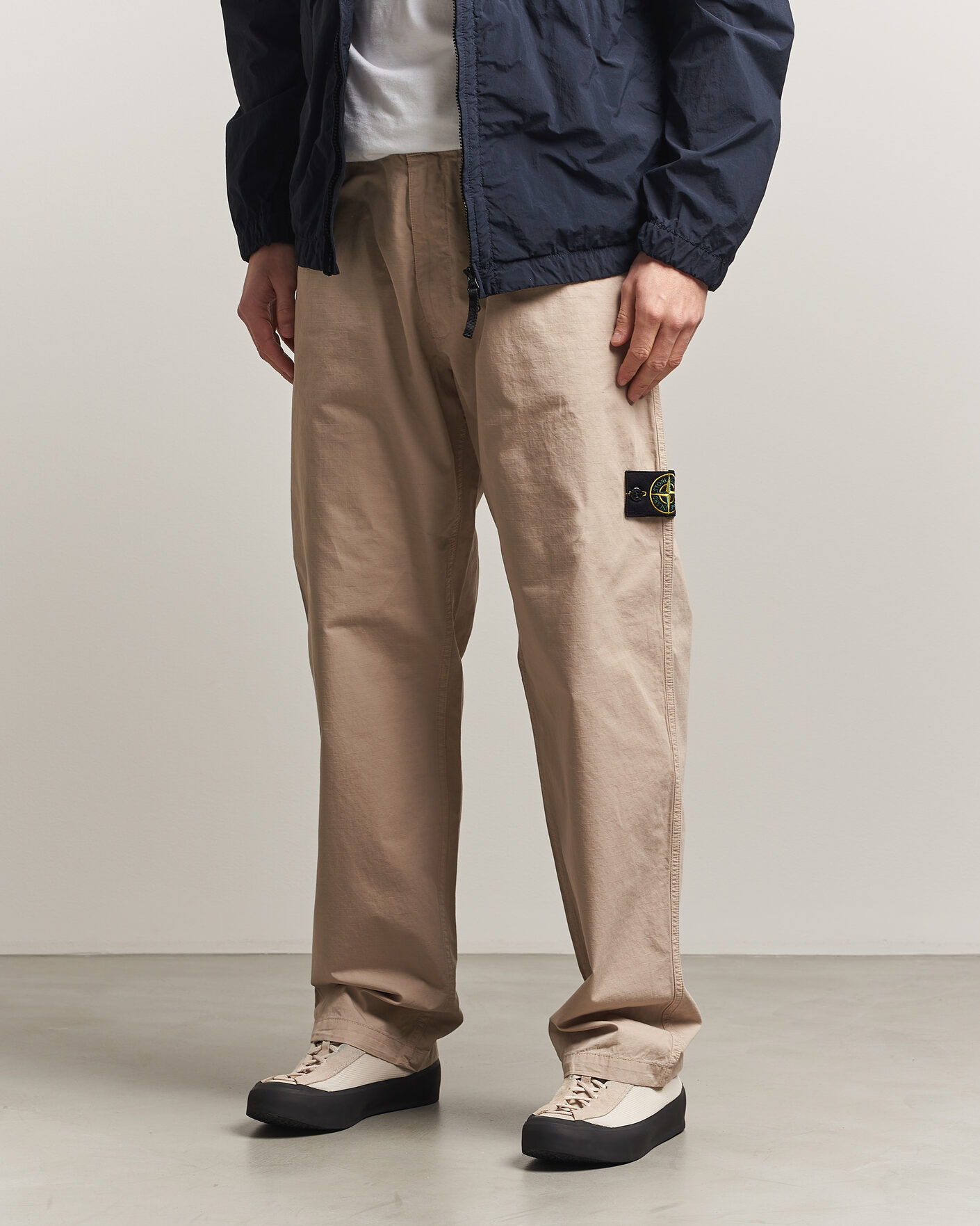 Men | Trousers | Stone Island | Cotton Ripstop Trousers Desert