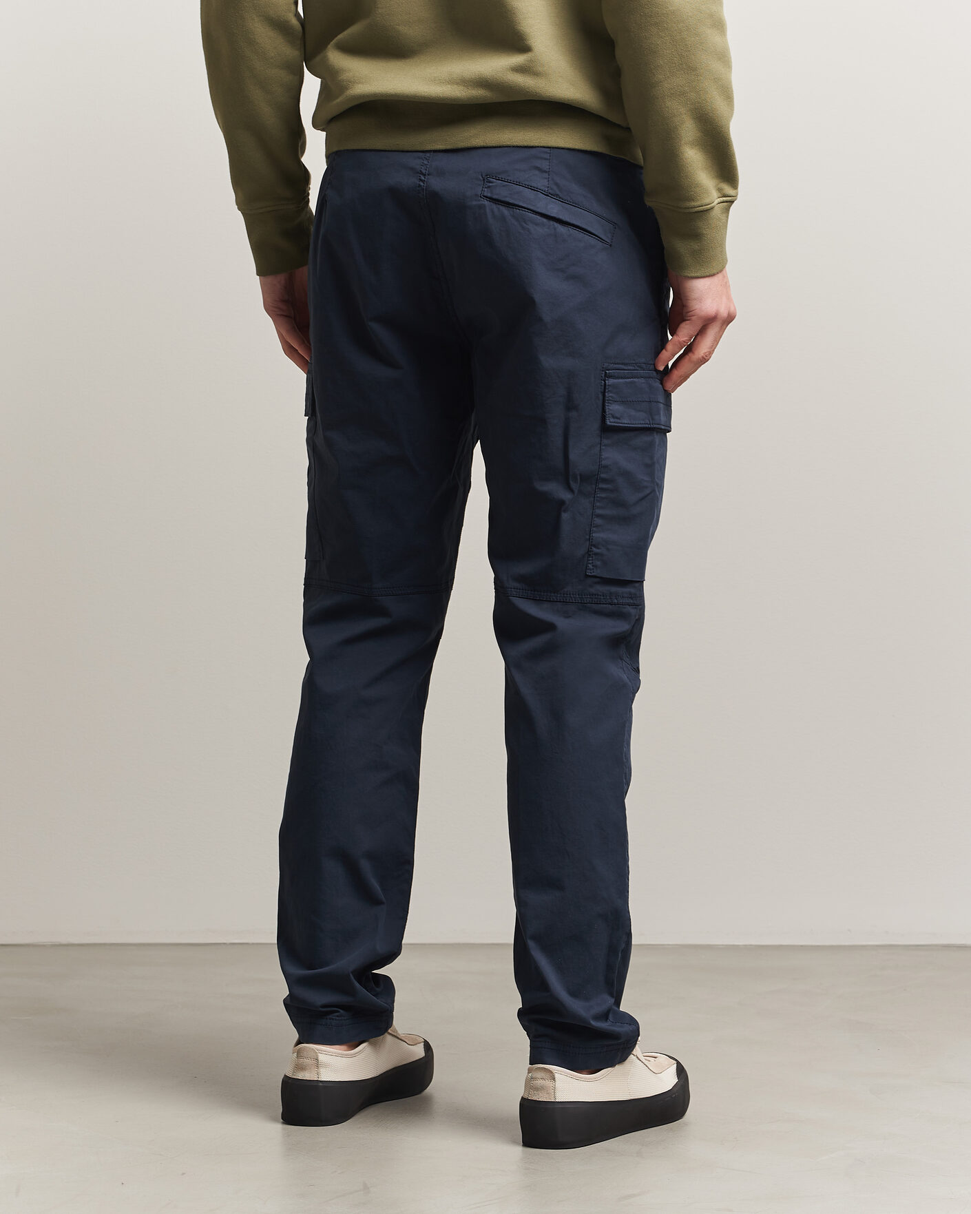 Men | Trousers | Stone Island | Stretch Cotton Twill Cargo Trousers Navy
