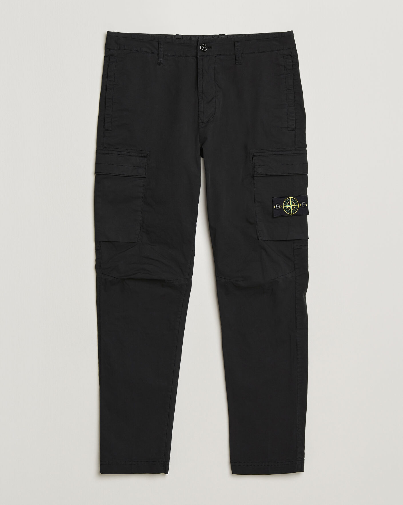 Men | Trousers | Stone Island | Stretch Cotton Twill Cargo Trousers Black