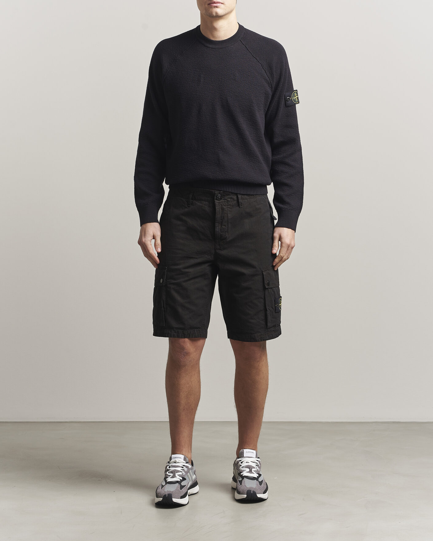 Men | Sweaters & Knitwear | Stone Island | Raw Hand Organic Cotton Crewneck Navy