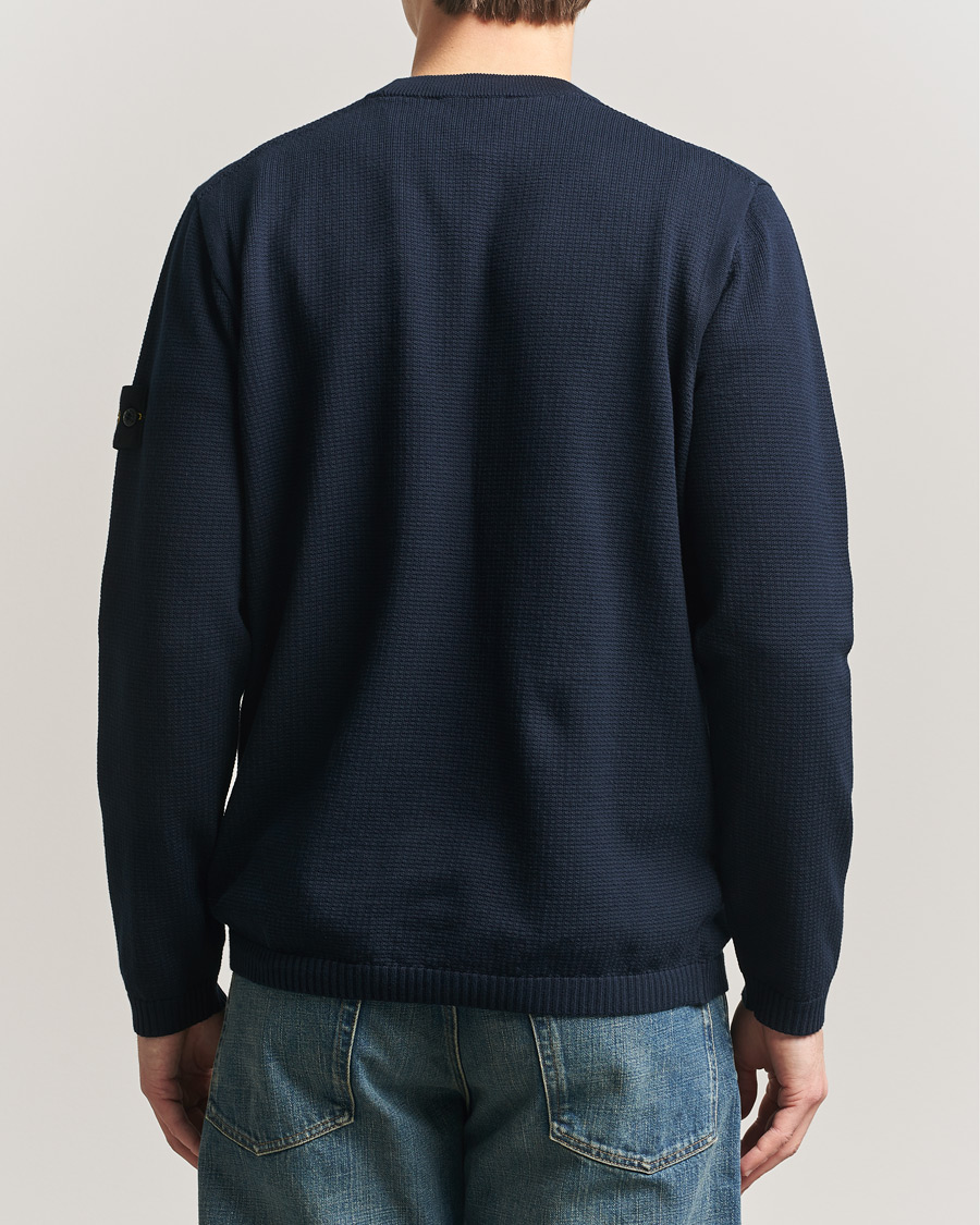 Men | Sweaters & Knitwear | Stone Island | Micro Stitch Soft Organic Cotton Crewneck Navy