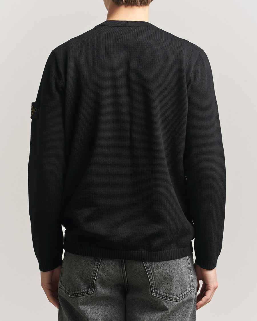 Men | Sweaters & Knitwear | Stone Island | Micro Stitch Soft Organic Cotton Crewneck Black