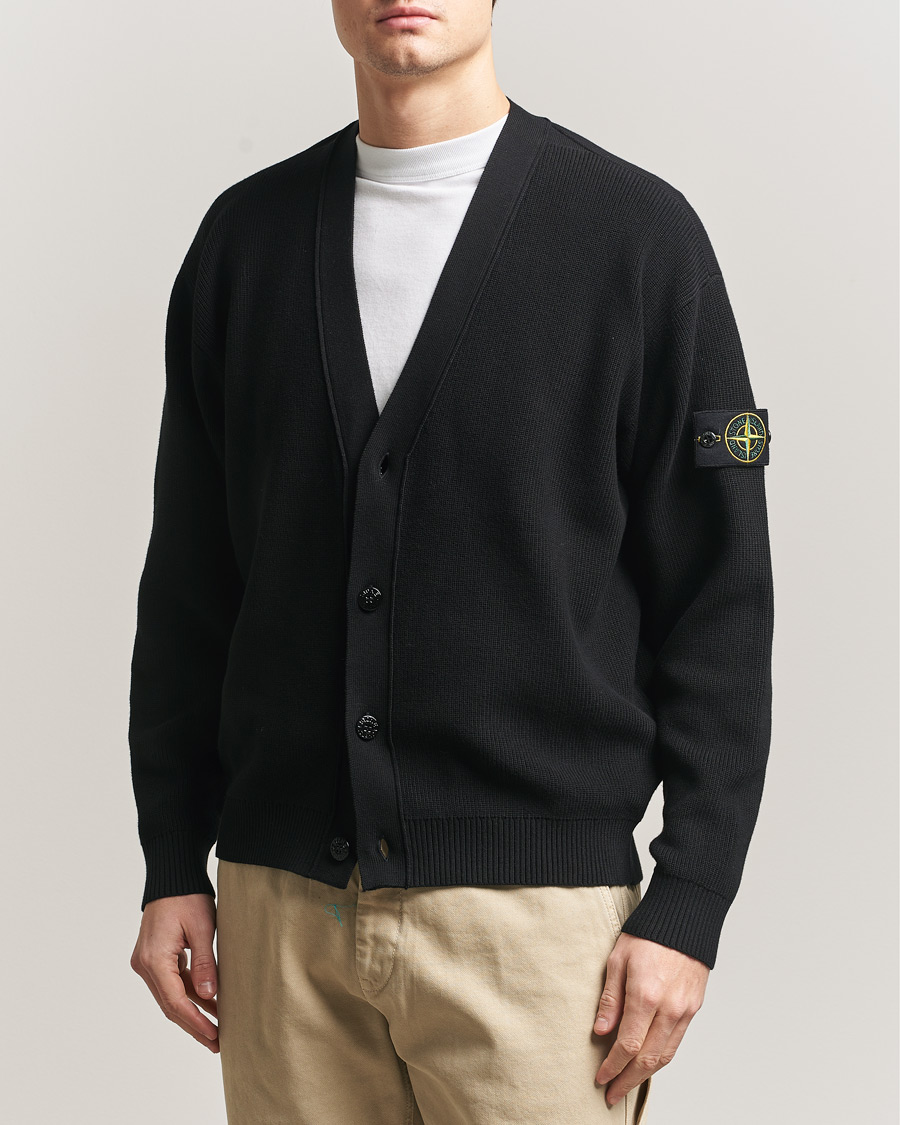 John Smedley Petworth Extra Fine Merino Cardigan Black at