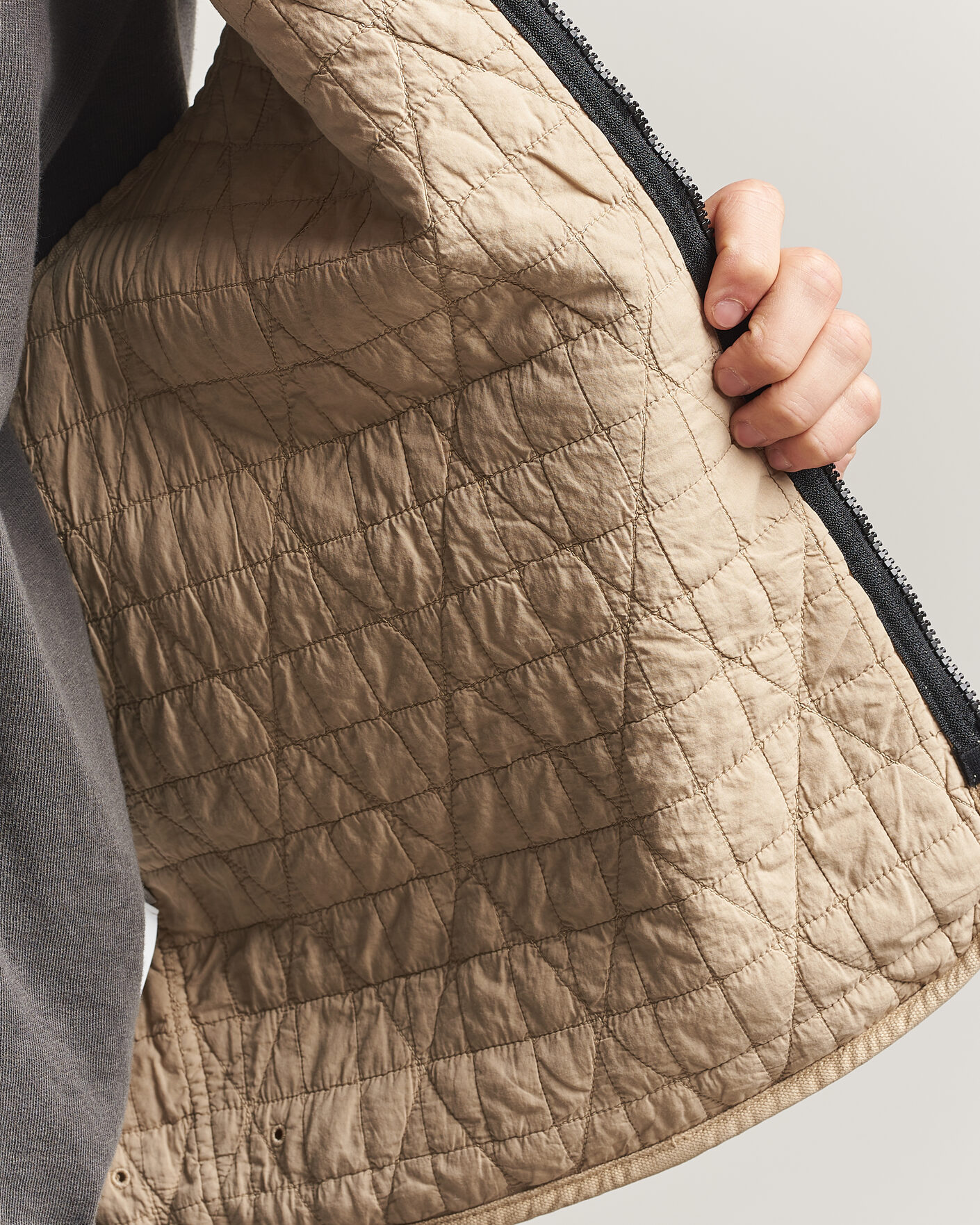 Men | Gilets | Stone Island | Organic Panama Cotton Padded Vest Desert