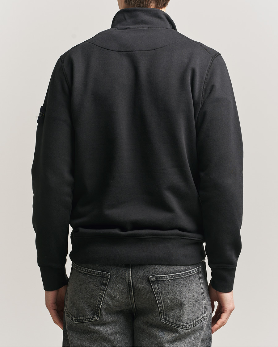 Men | Sweaters & Knitwear | Stone Island | Garment Dyed Fleece Half Zip Black