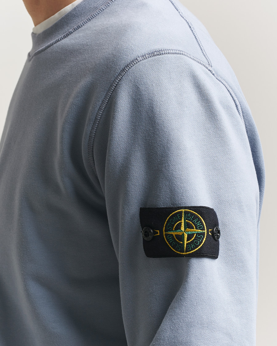 Men | Sweaters & Knitwear | Stone Island | Garment Dyed Fleece Sweatshirt Dark Blue