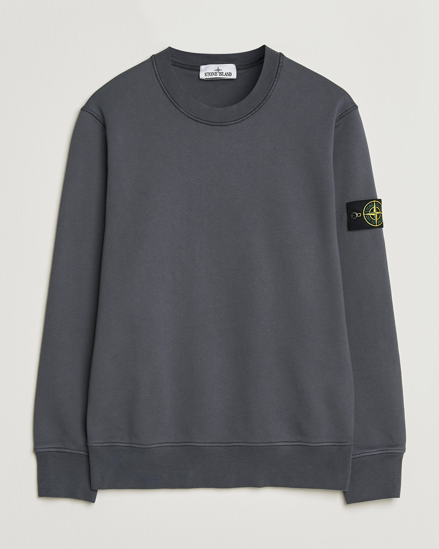 Men | Sweaters & Knitwear | Stone Island | Garment Dyed Fleece Sweatshirt Blue/Grey
