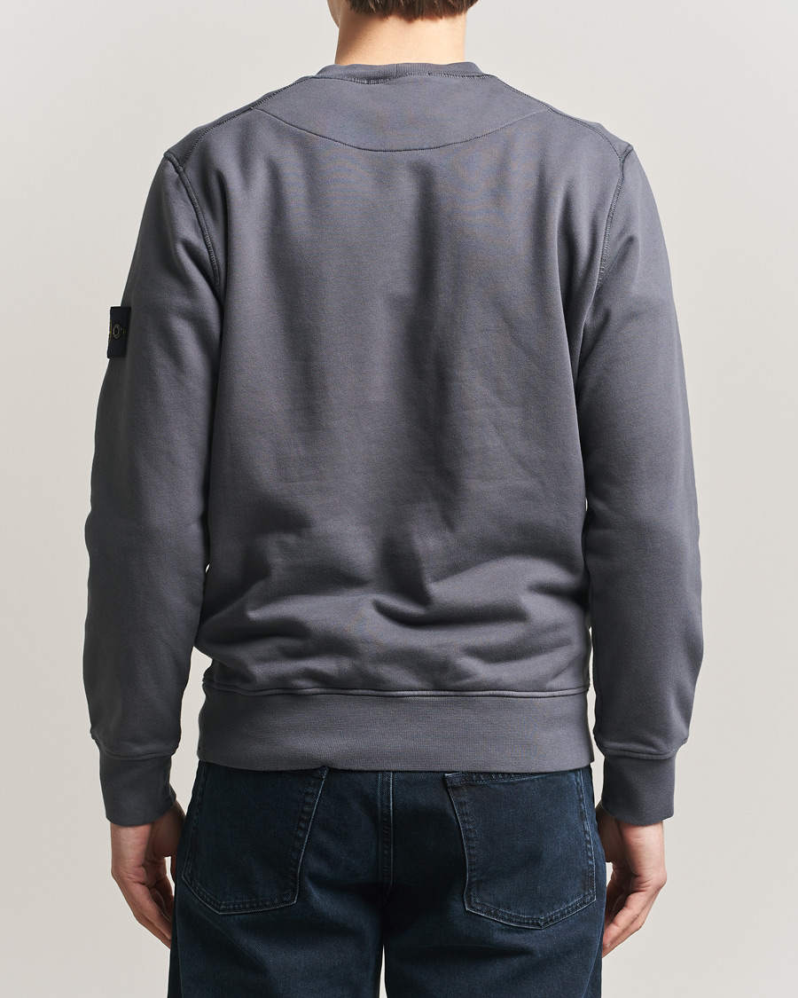 Men | Sweaters & Knitwear | Stone Island | Garment Dyed Fleece Sweatshirt Blue/Grey