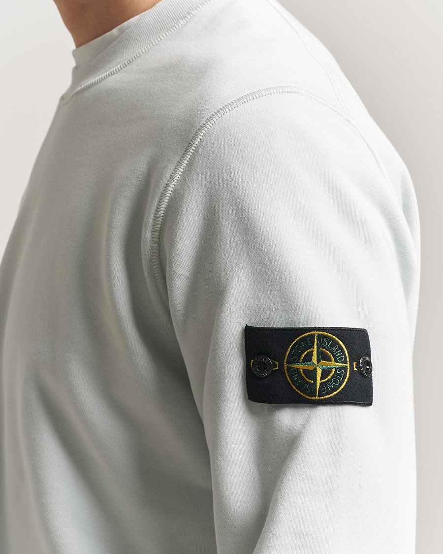 Men | Sweaters & Knitwear | Stone Island | Garment Dyed Fleece Sweatshirt Sky Blue