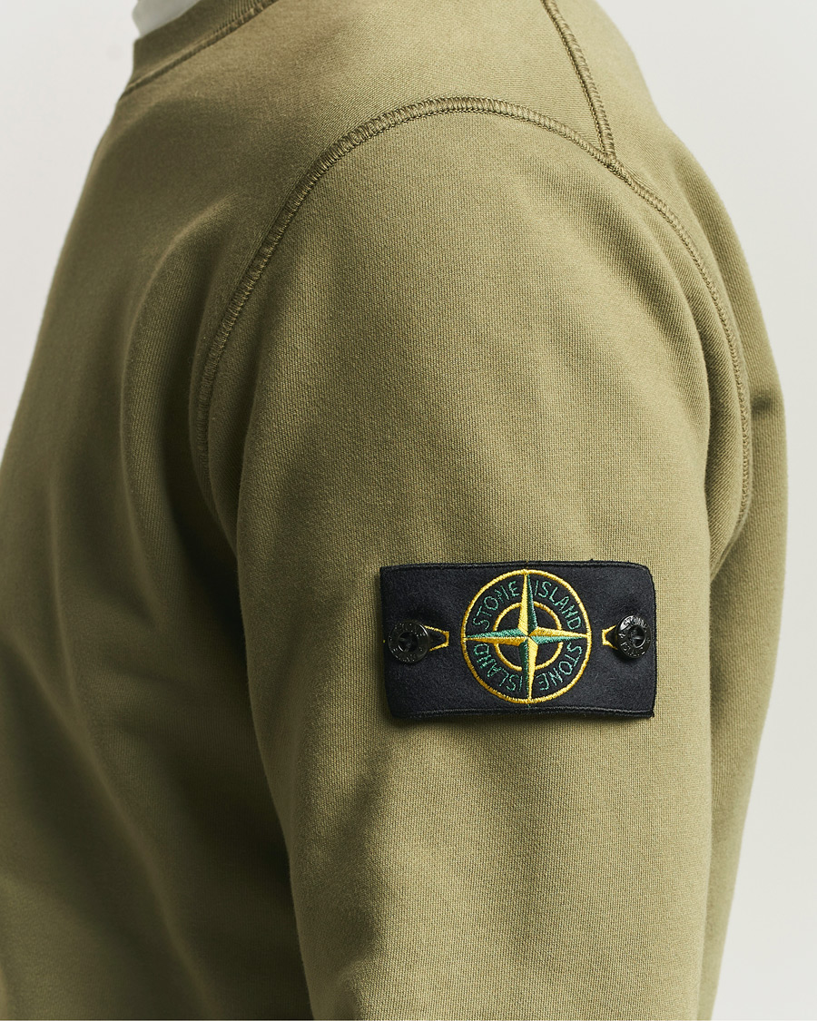 Men | Sweaters & Knitwear | Stone Island | Garment Dyed Fleece Sweatshirt Military Green