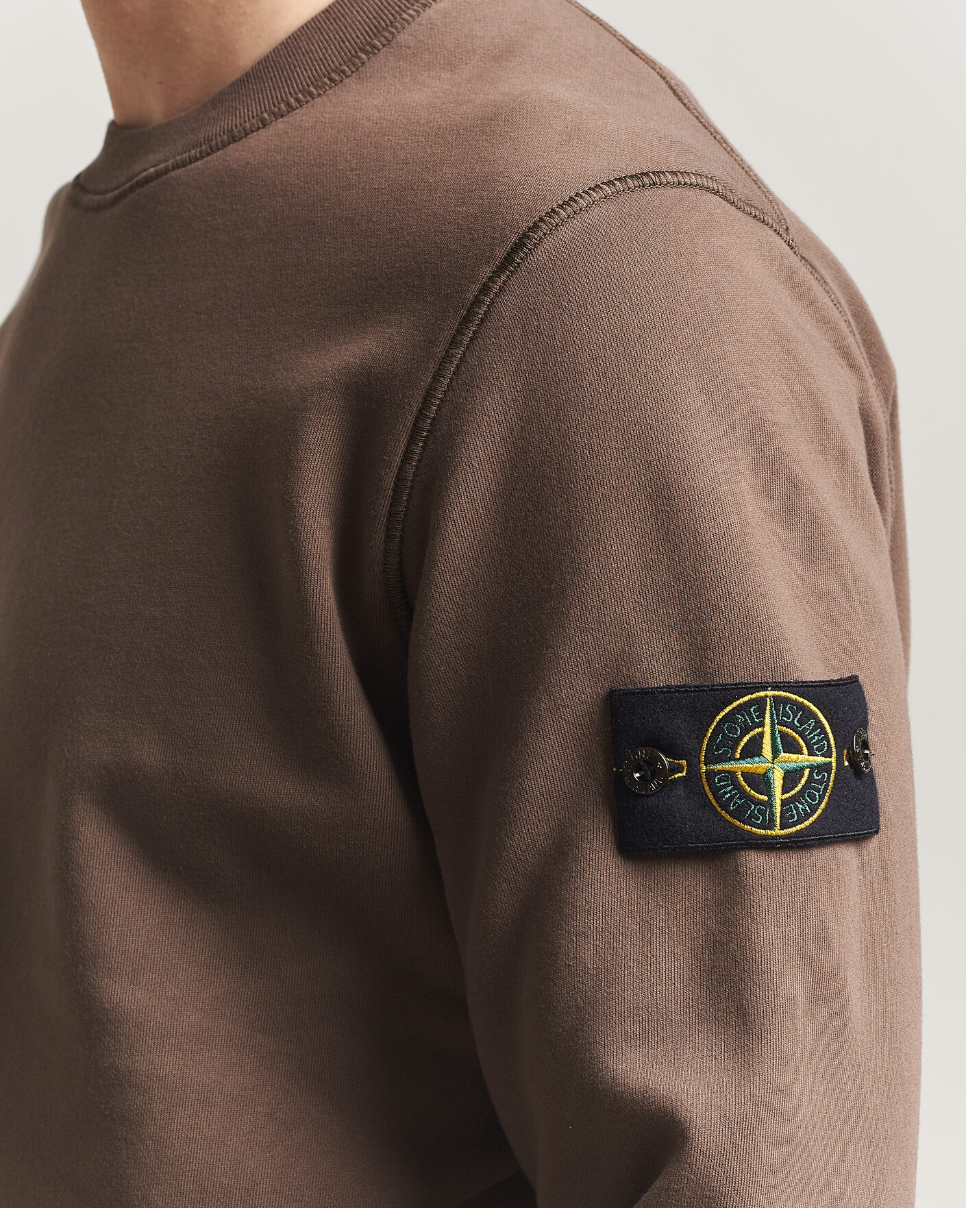 Men | Sweaters & Knitwear | Stone Island | Garment Dyed Fleece Sweatshirt Umber