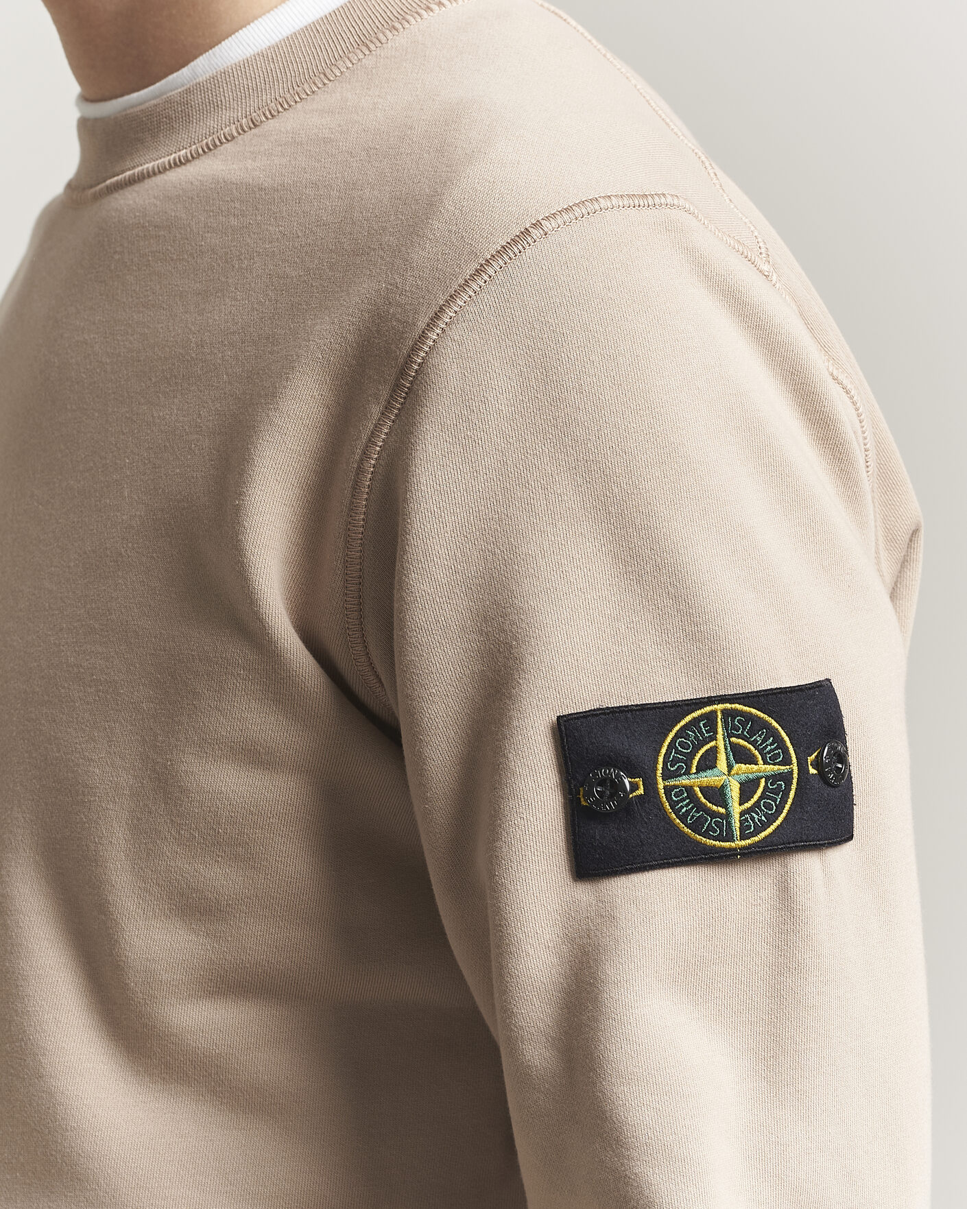 Men | Sweaters & Knitwear | Stone Island | Garment Dyed Fleece Sweatshirt Desert