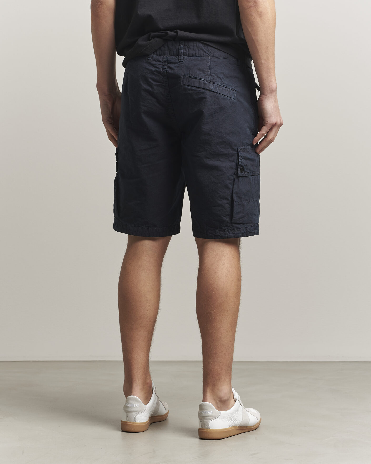 Men | Shorts | Stone Island | Brushed Cotton Canvas Cargo Shorts Navy