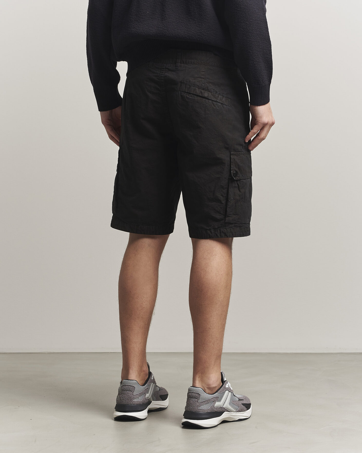 Men | Shorts | Stone Island | Brushed Cotton Canvas Cargo Shorts Black