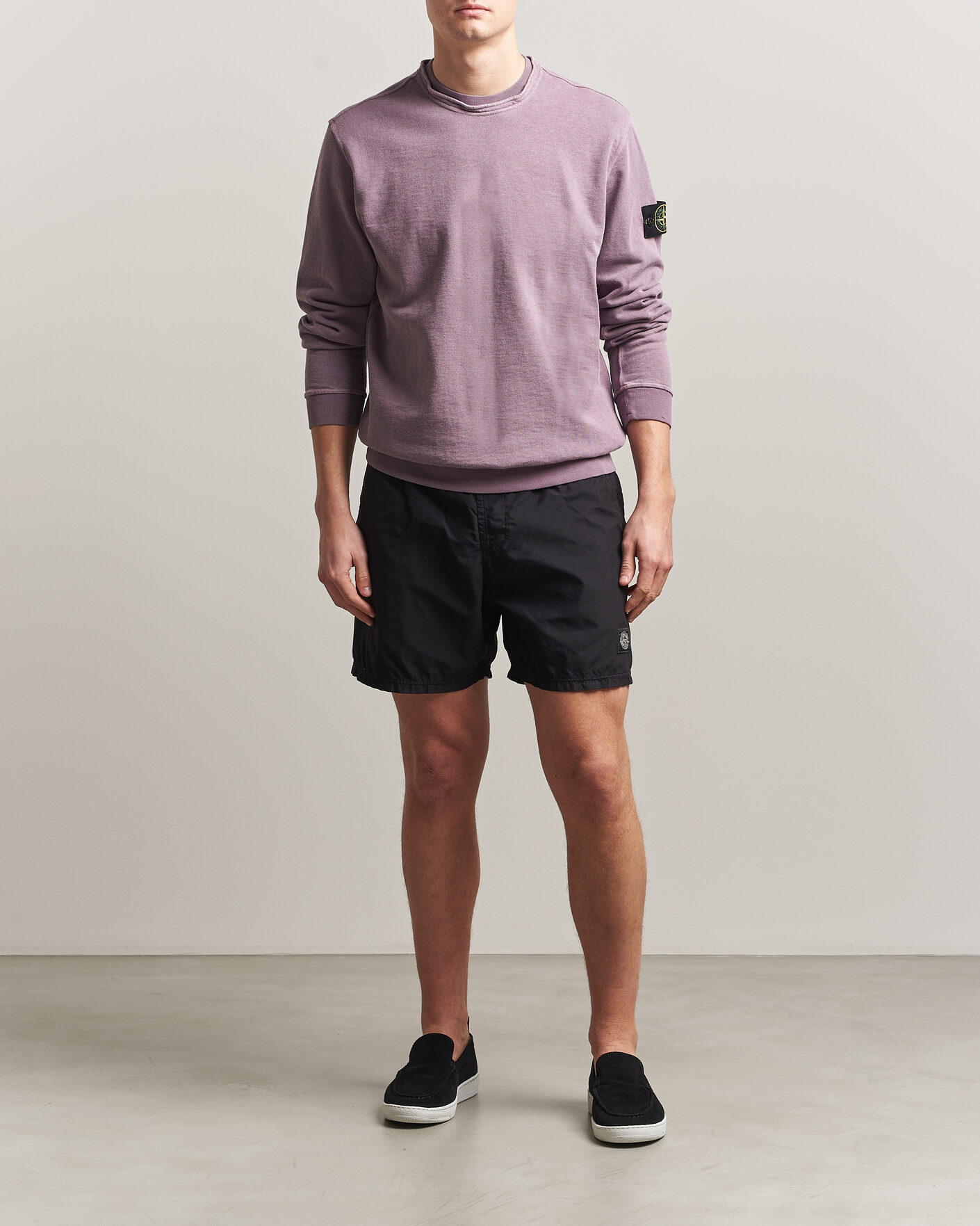 Stone Island Brushed Nylon Swimshorts Black at CareOfCarl.com
