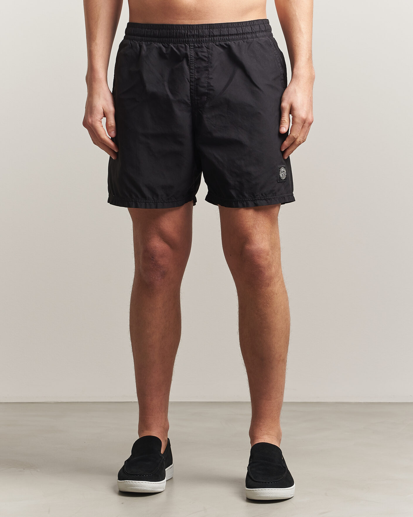 Stone Island Brushed Nylon Swimshorts Black at CareOfCarl.com