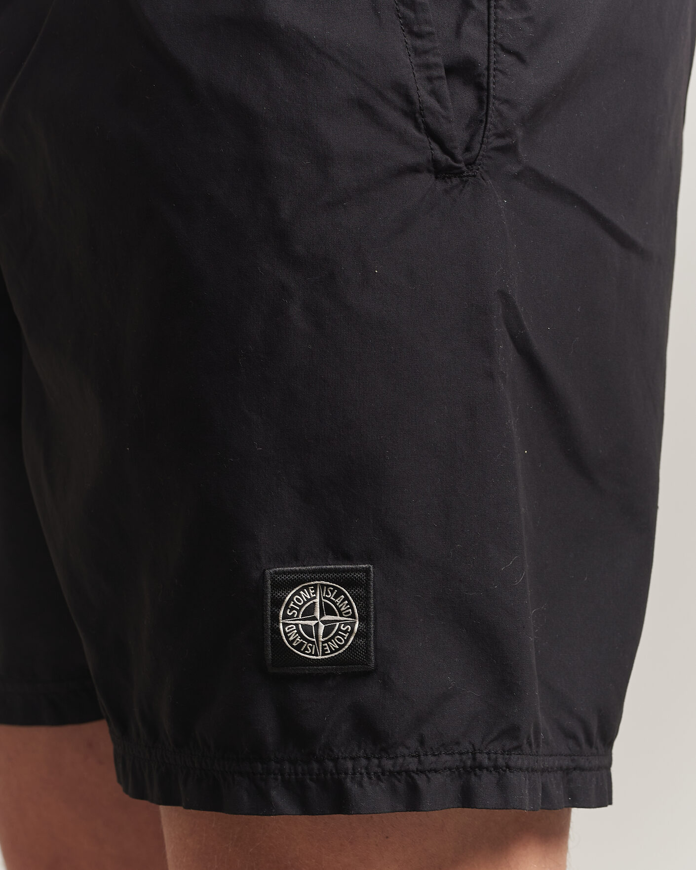 Stone Island Brushed Nylon Swimshorts Black at CareOfCarl.com