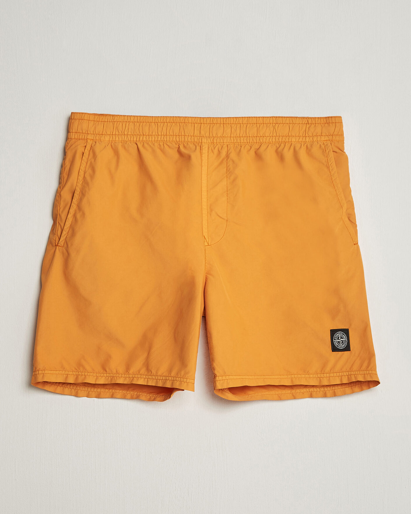 Stone Island Brushed Nylon Swimshorts Tangerine at CareOfCarl.com