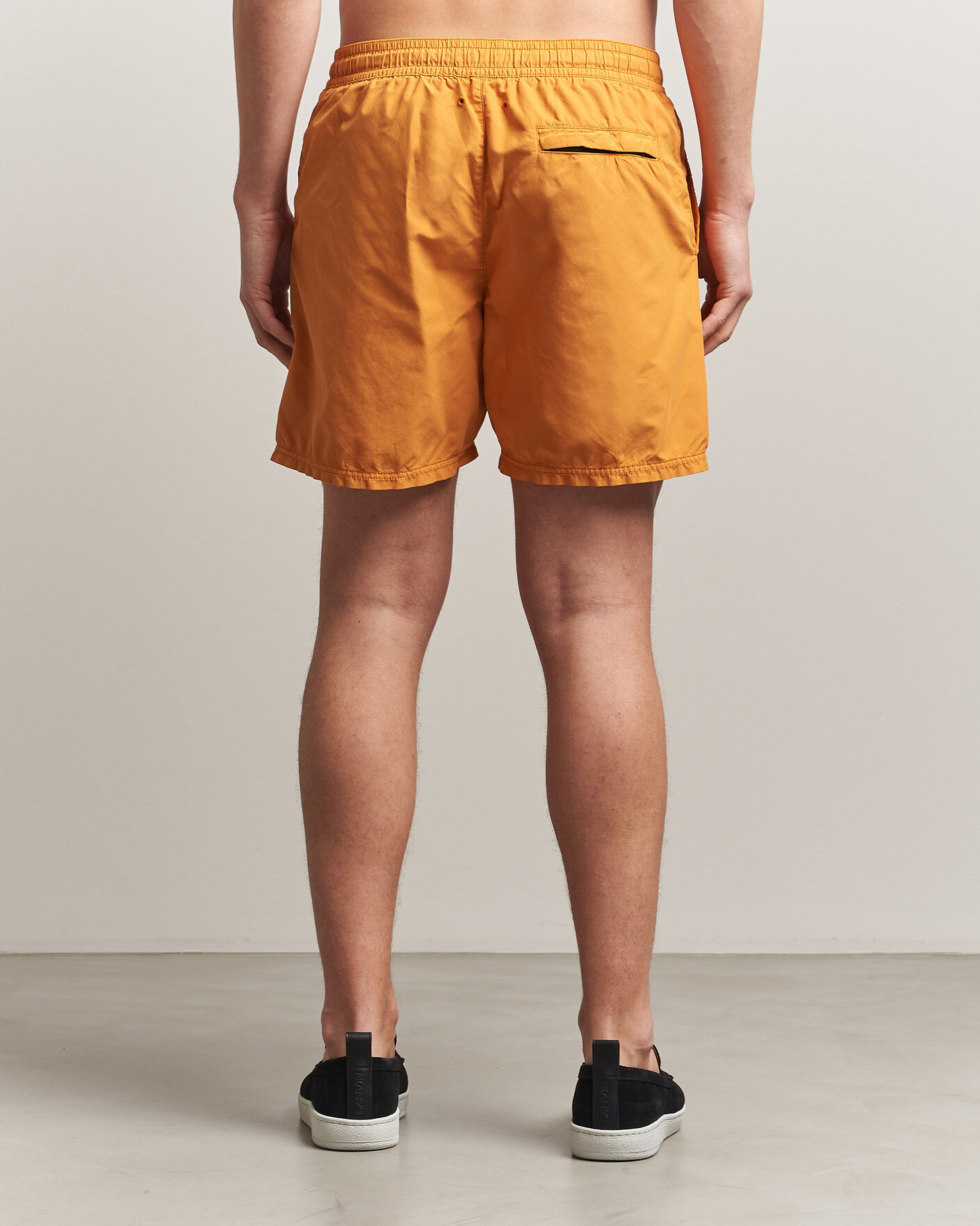 Stone Island Brushed Nylon Swimshorts Tangerine at CareOfCarl.com