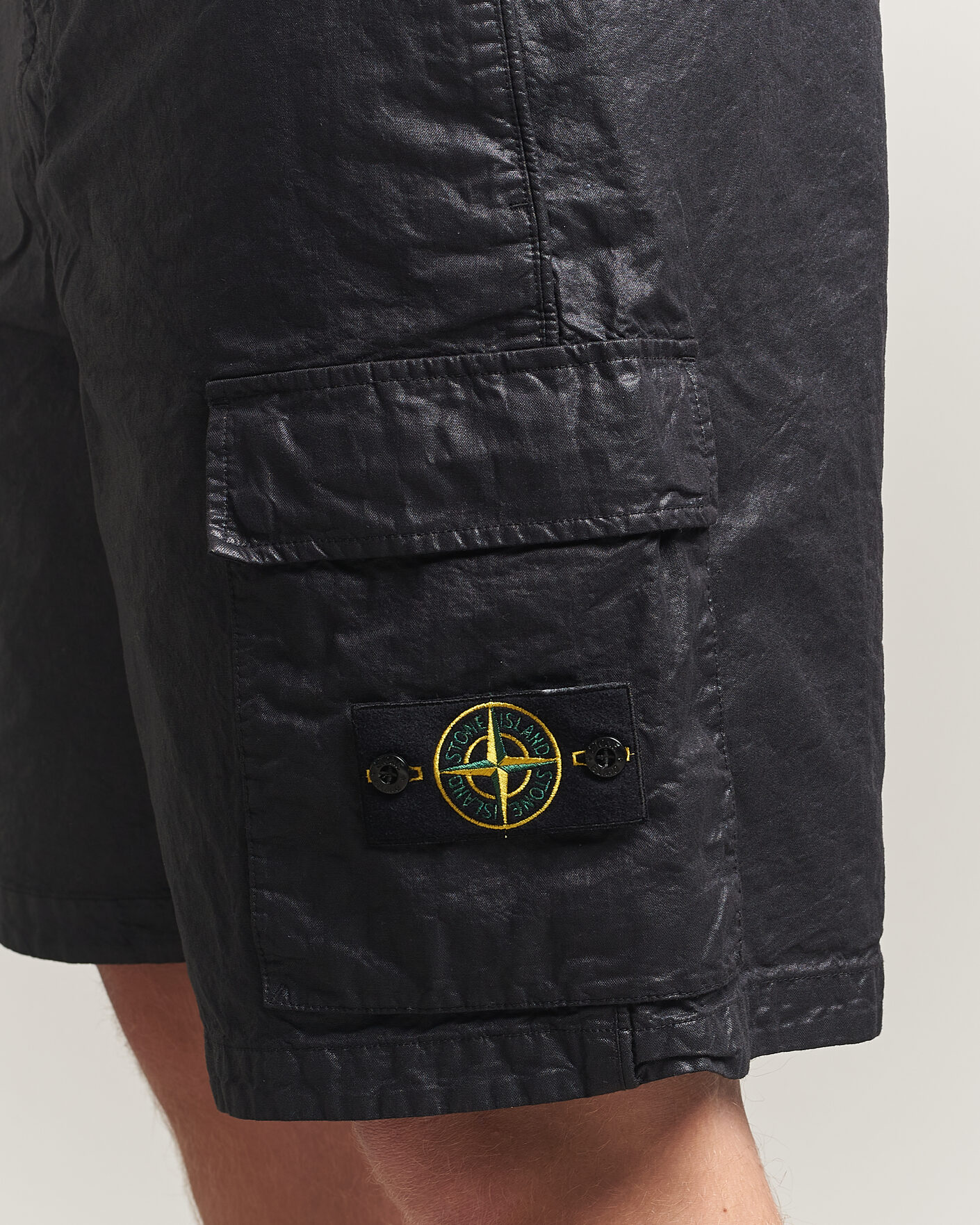 Men | Shorts | Stone Island | Nylon Panama Cargo Shorts Black