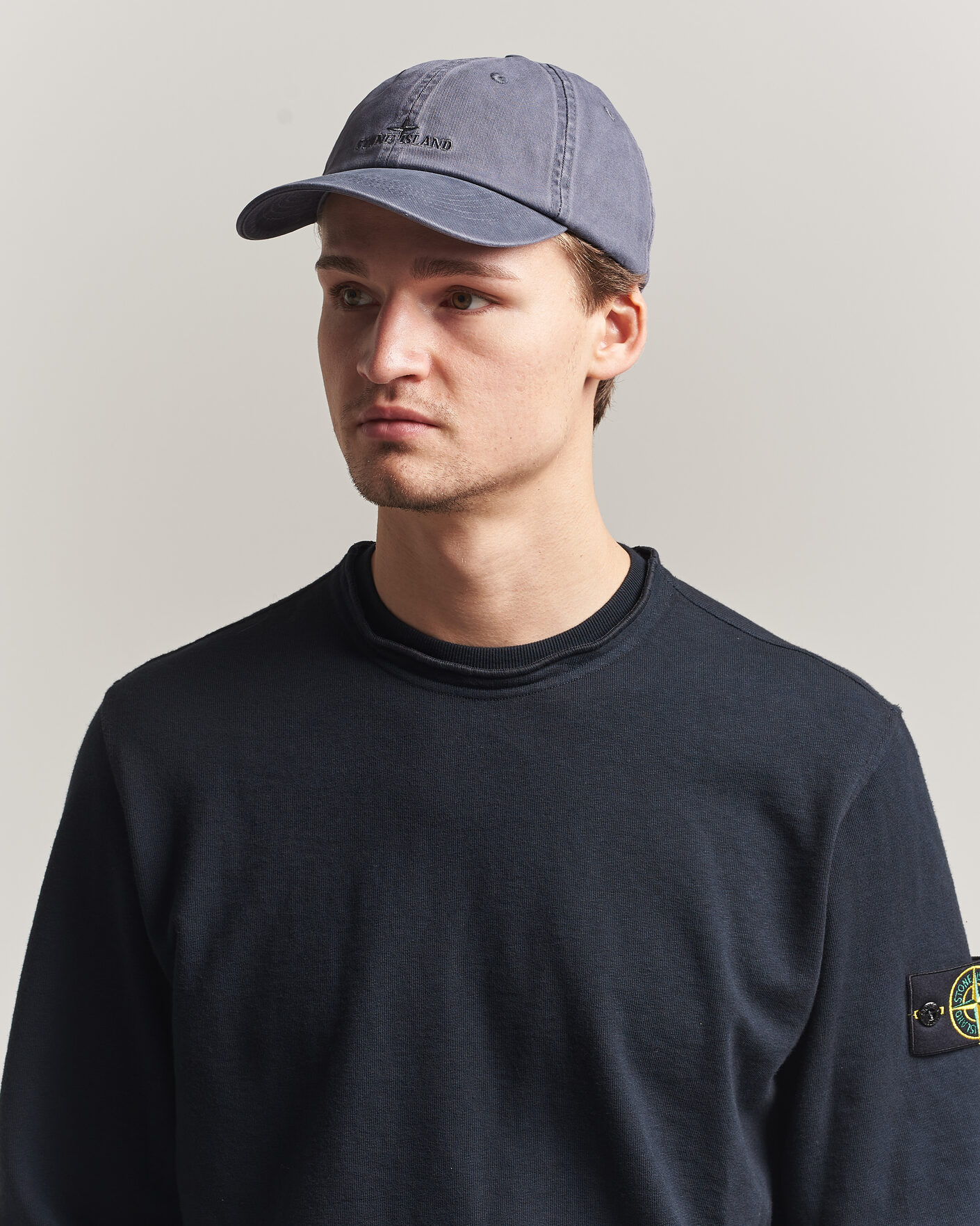 Men | Hats & Caps | Stone Island | Cotton Gabardine Cap Blue/Grey