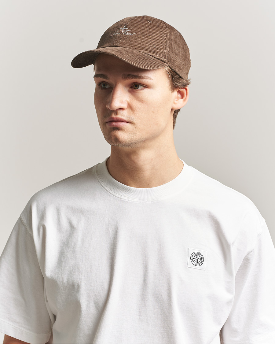 Men | Hats & Caps | Stone Island | Micro Cord Cotton Cap Umber