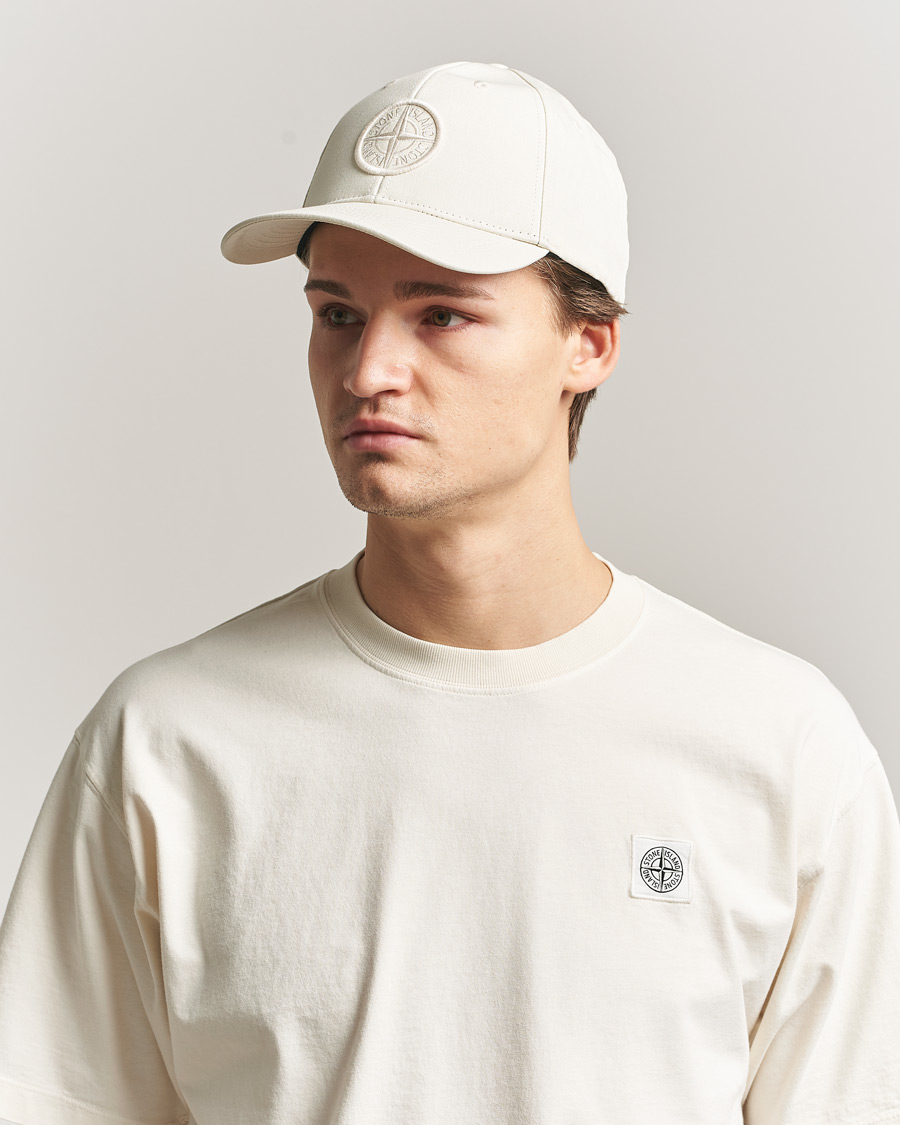 Men | Hats & Caps | Stone Island | Classic Cotton Logo Cap Ivory