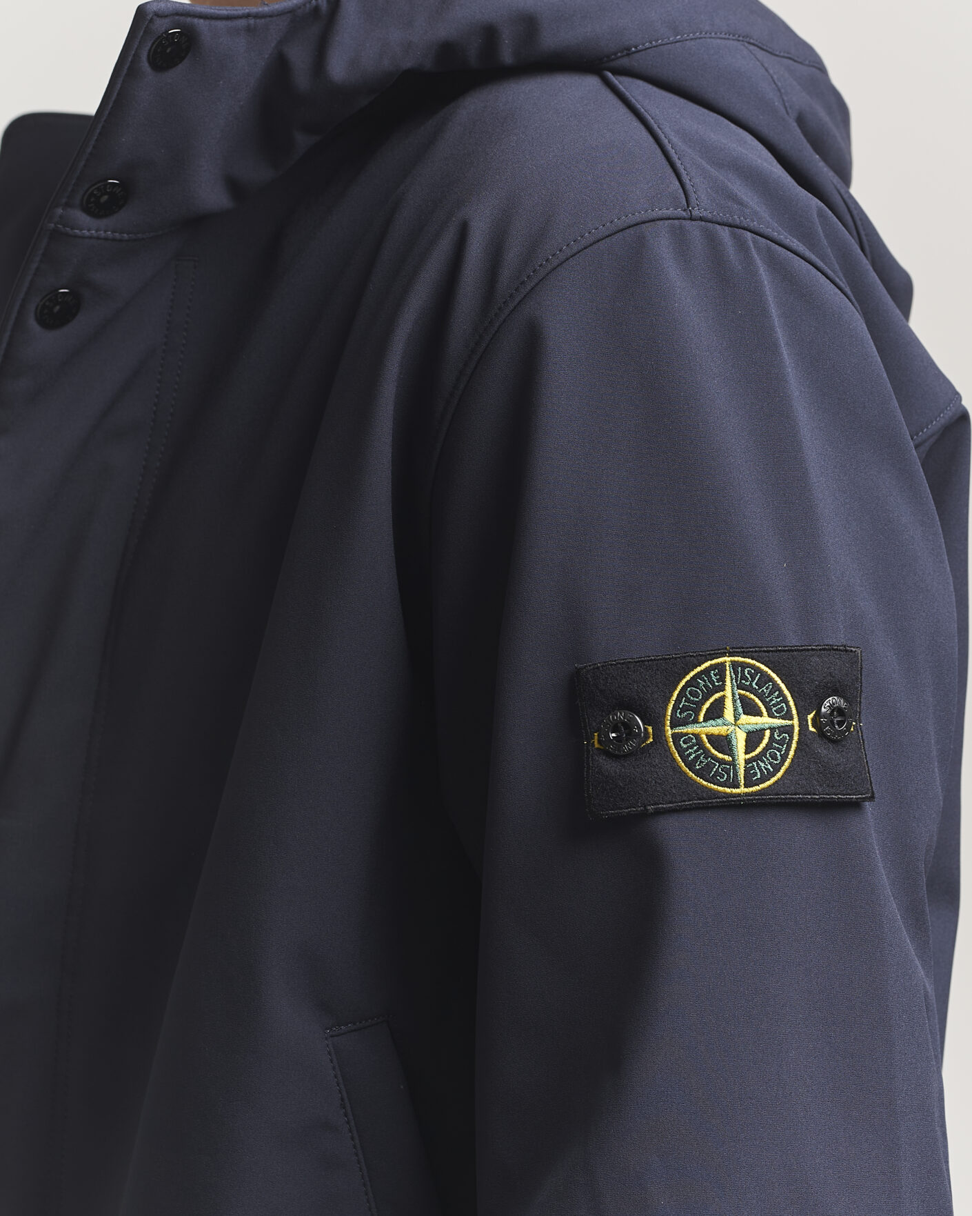 Men | Coats & Jackets | Stone Island | Soft Shell Hooded Jacket Navy