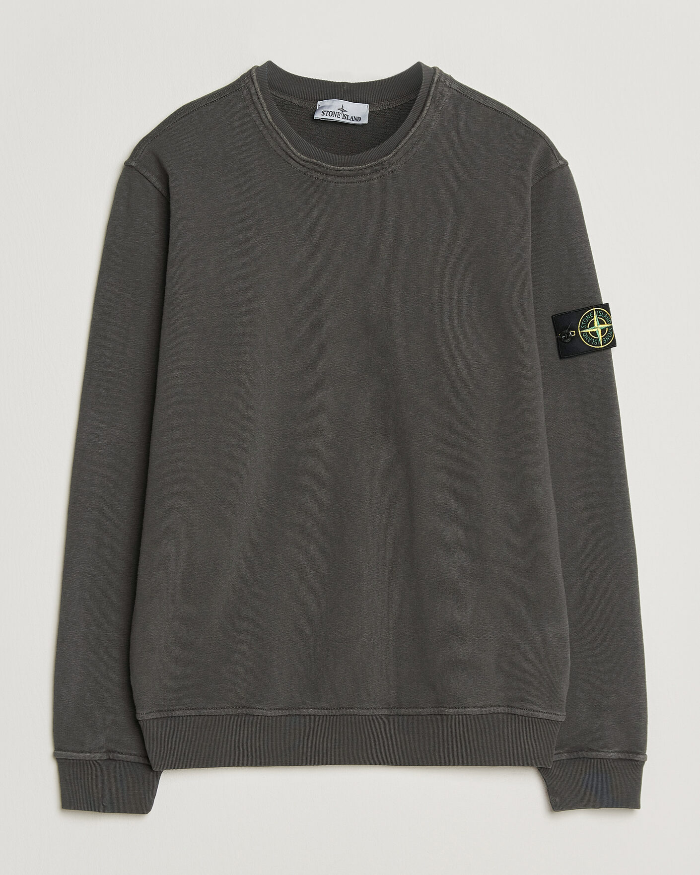 Men | Sweaters & Knitwear | Stone Island | Old Dyed Cotton Sweatshirt Charcoal