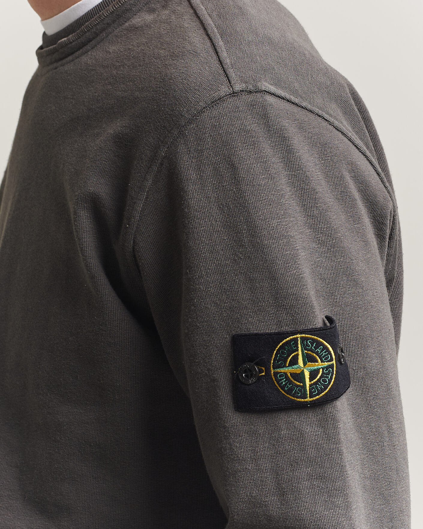 Men | Sweaters & Knitwear | Stone Island | Old Dyed Cotton Sweatshirt Charcoal